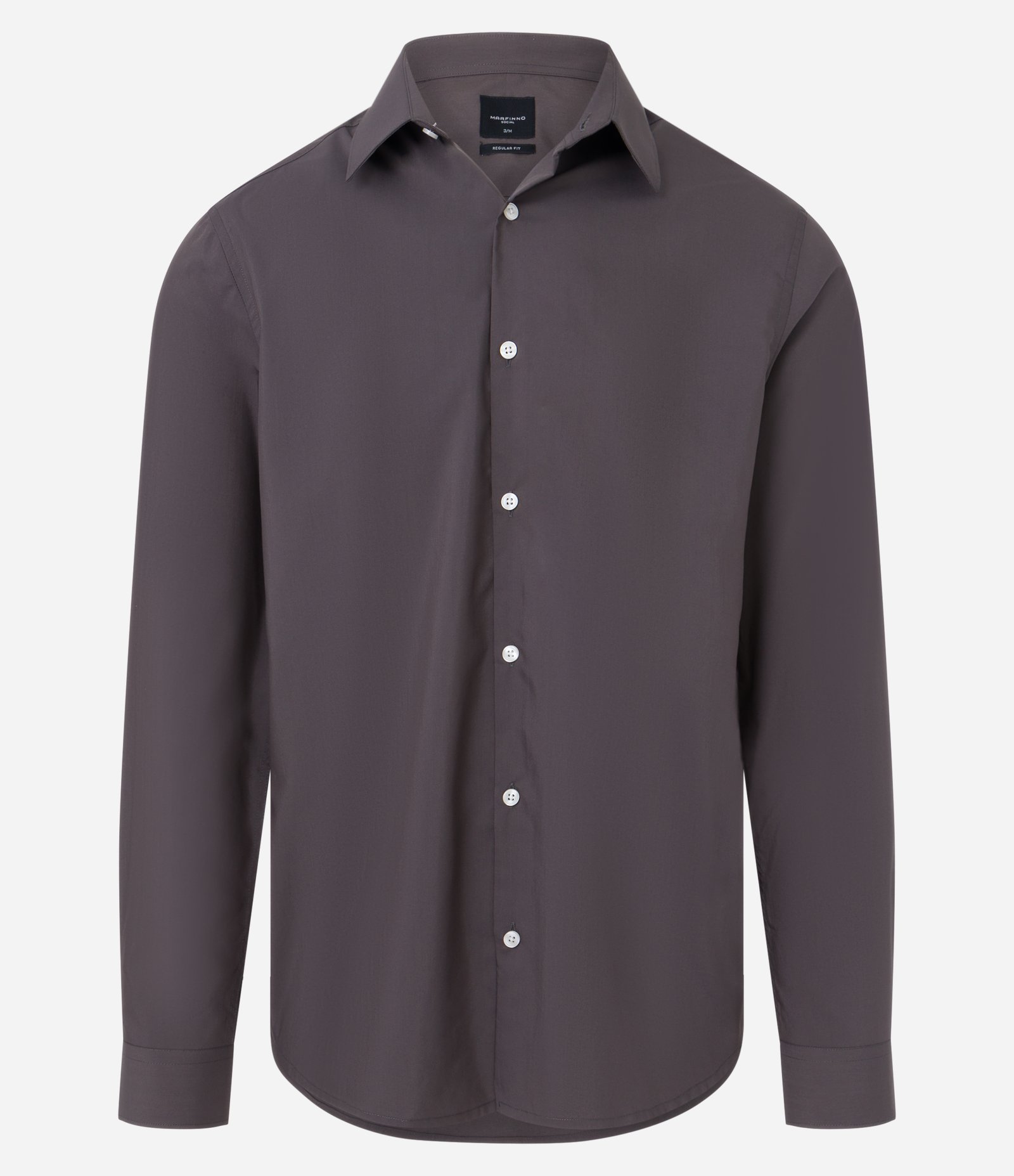 Camisa Regular em Microfibra Easy Care Cinza 6