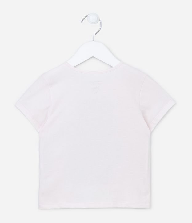 Camiseta Manga Curta Infantil com Estampa de Cachorrinha Posando - Tam 1 a 5 anos Branco 2