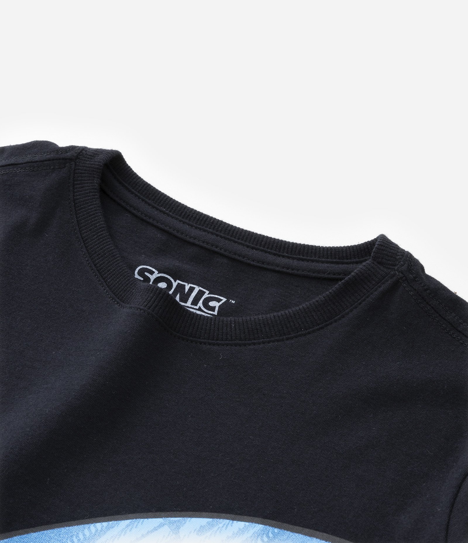 Camiseta Infantil em Algodão Estampa Sonic - Tam 5 a 12 anos Preto 3