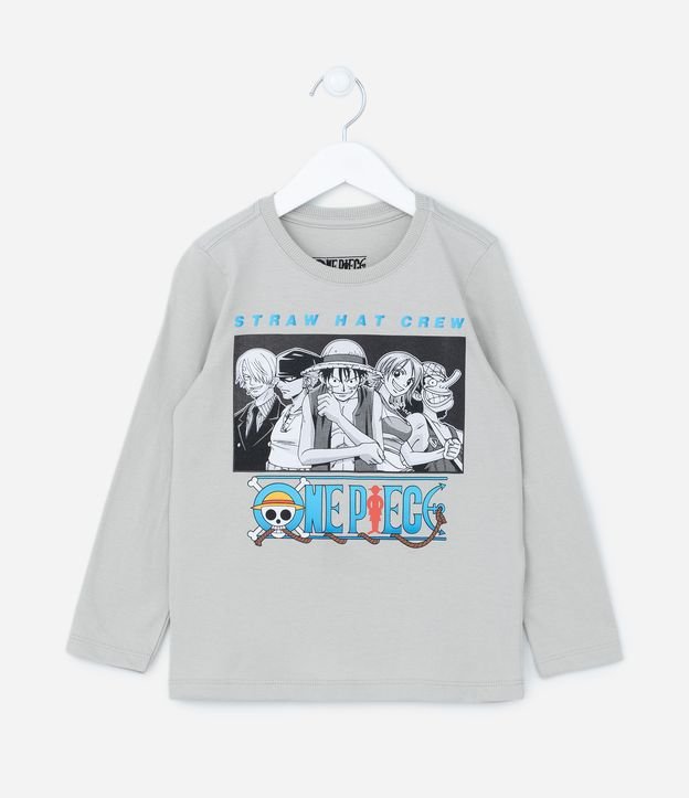 Camiseta Infantil com Estampa do One Piece - Tam 7 a 14 anos