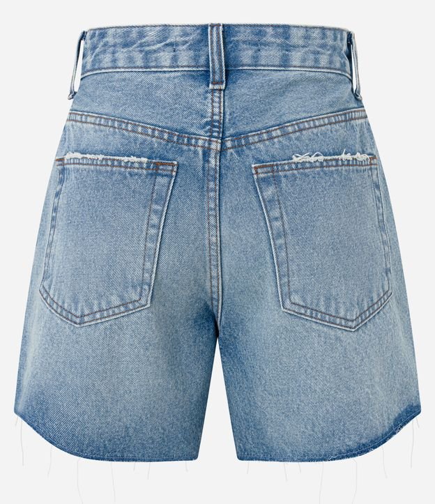 Shorts Jeans Barra a Fio Azul Claro Eco Denim™