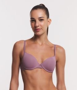 Sutiã Push-Up Com Bojo em Microfibra com Detalhes nas Bordas