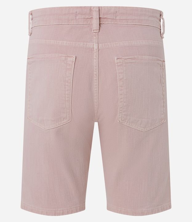 Bermuda Skinny Jeans com Strech Rosa 6