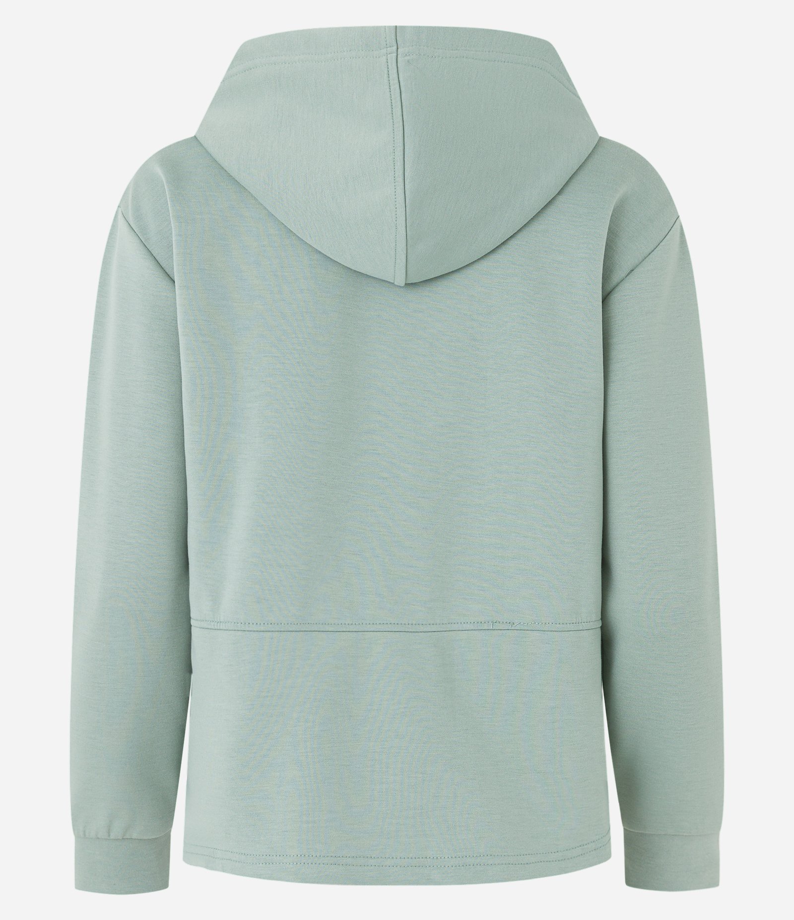 Blusa em Moletom com Capuz Ajustável e Abertura por Zíper Verde 8