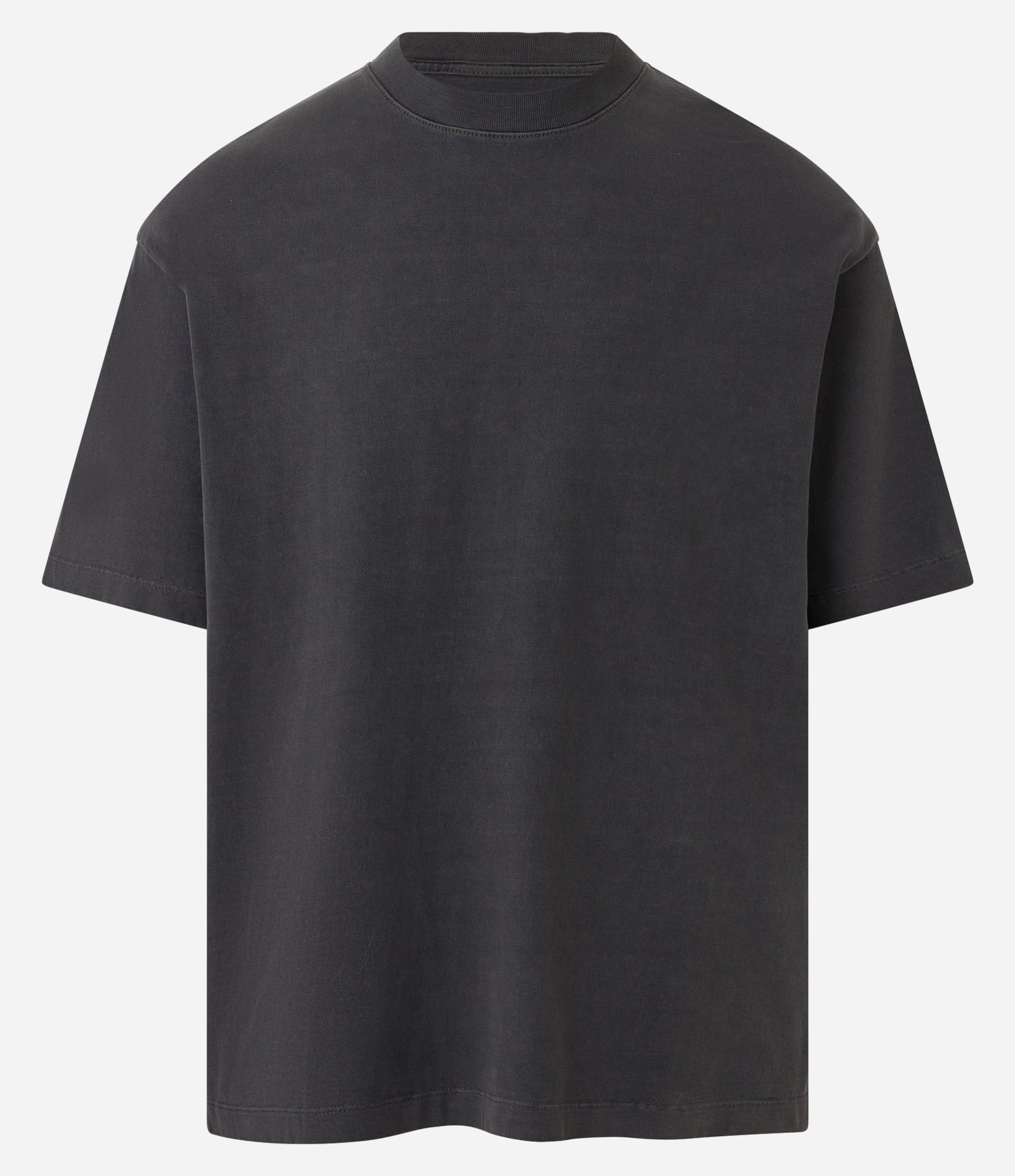 Camiseta Boxy em Algodão Estonada com Gola Alta Preto 7