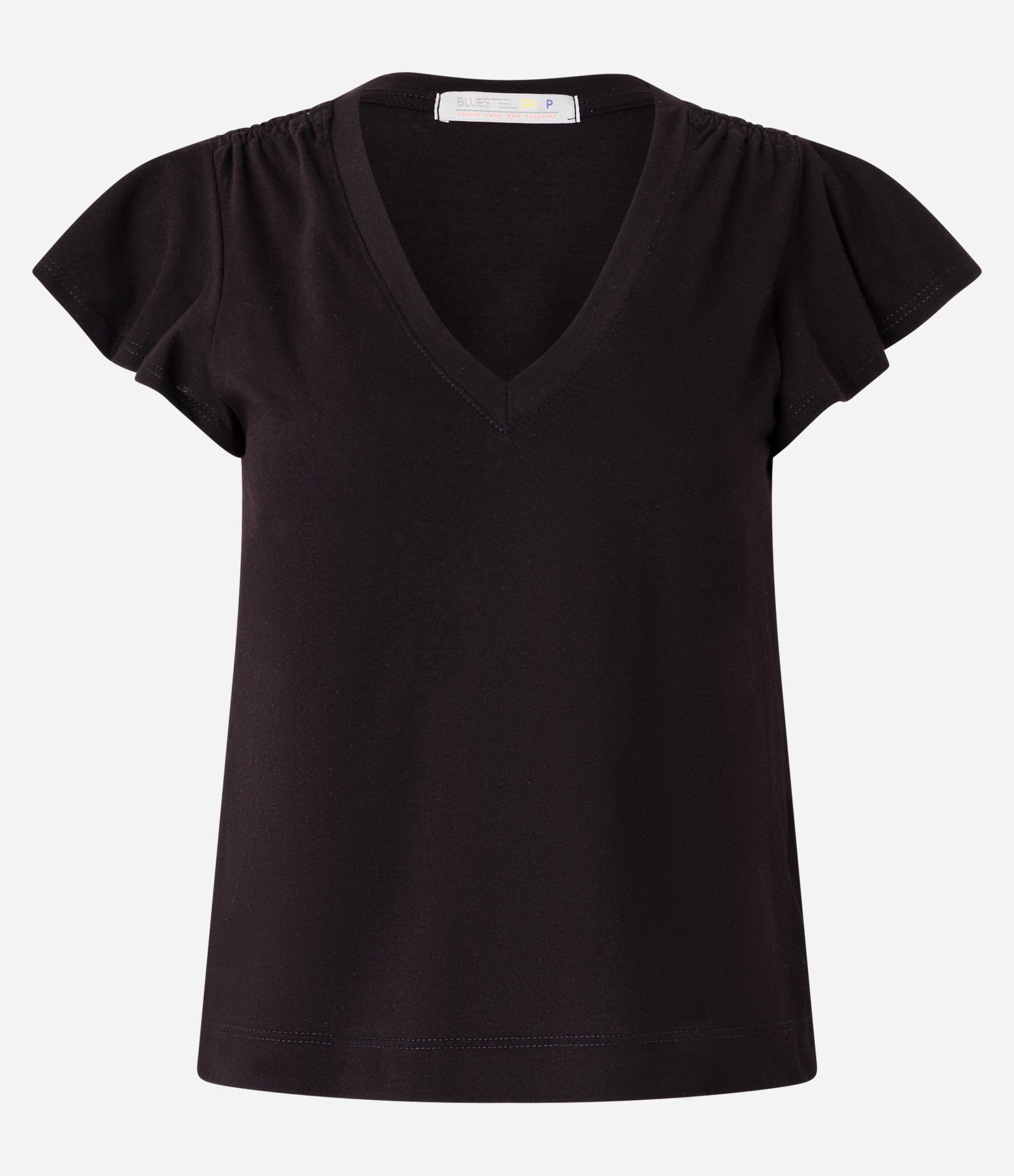 Blusa em Meia Malha com Decote V e Mangas Soltinhas 5