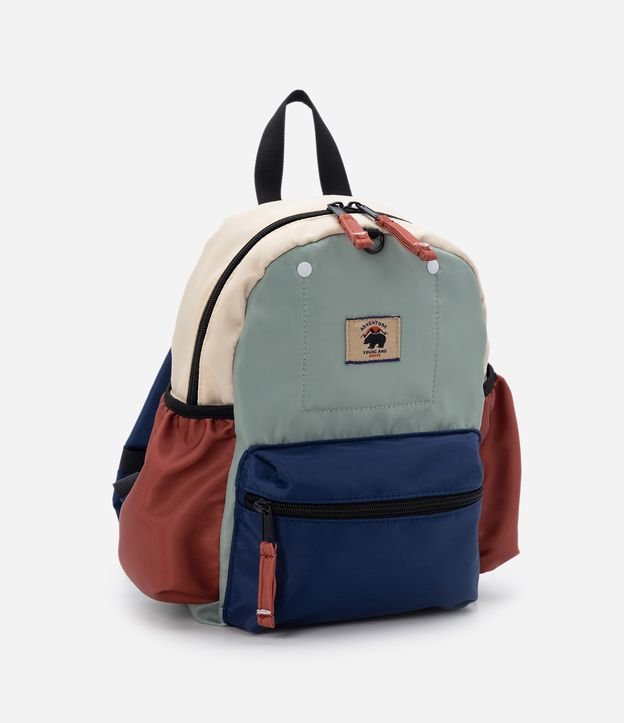 Mochila Infantil com Estampa em Bloco de Cor