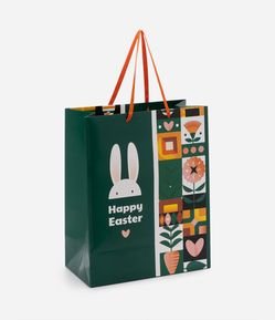 Embalagem de Presente Média com Estampa de Feliz Páscoa