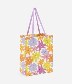 Embalagem de Presente Pequena com Estampa de Estrelinhas Coloridas