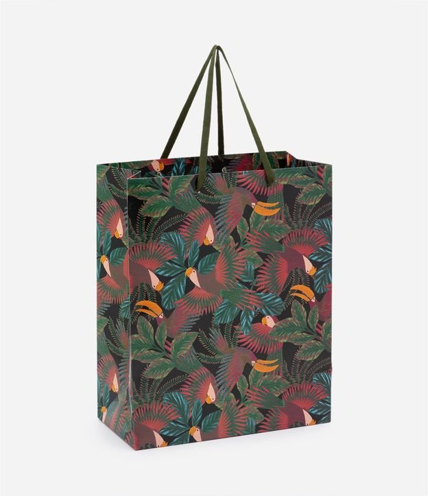 Embalagem de Presente Média com Estampa Tropical