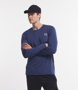 Camiseta Esportiva Tecnologia Dry com Elastano e Lettering Running