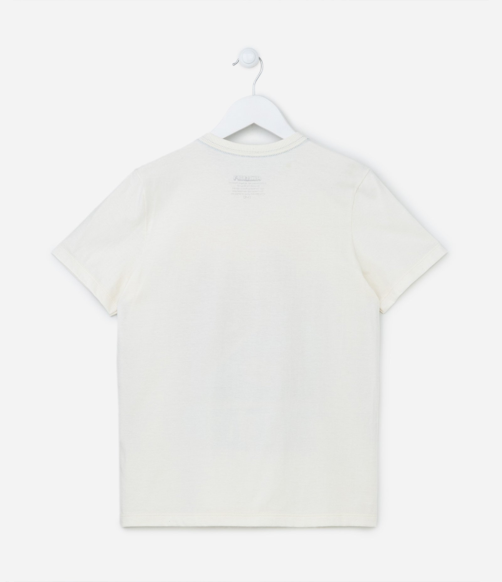 Camiseta Infantil com Estampa do Minecraft - Tam 5 a 14 anos Branco 2