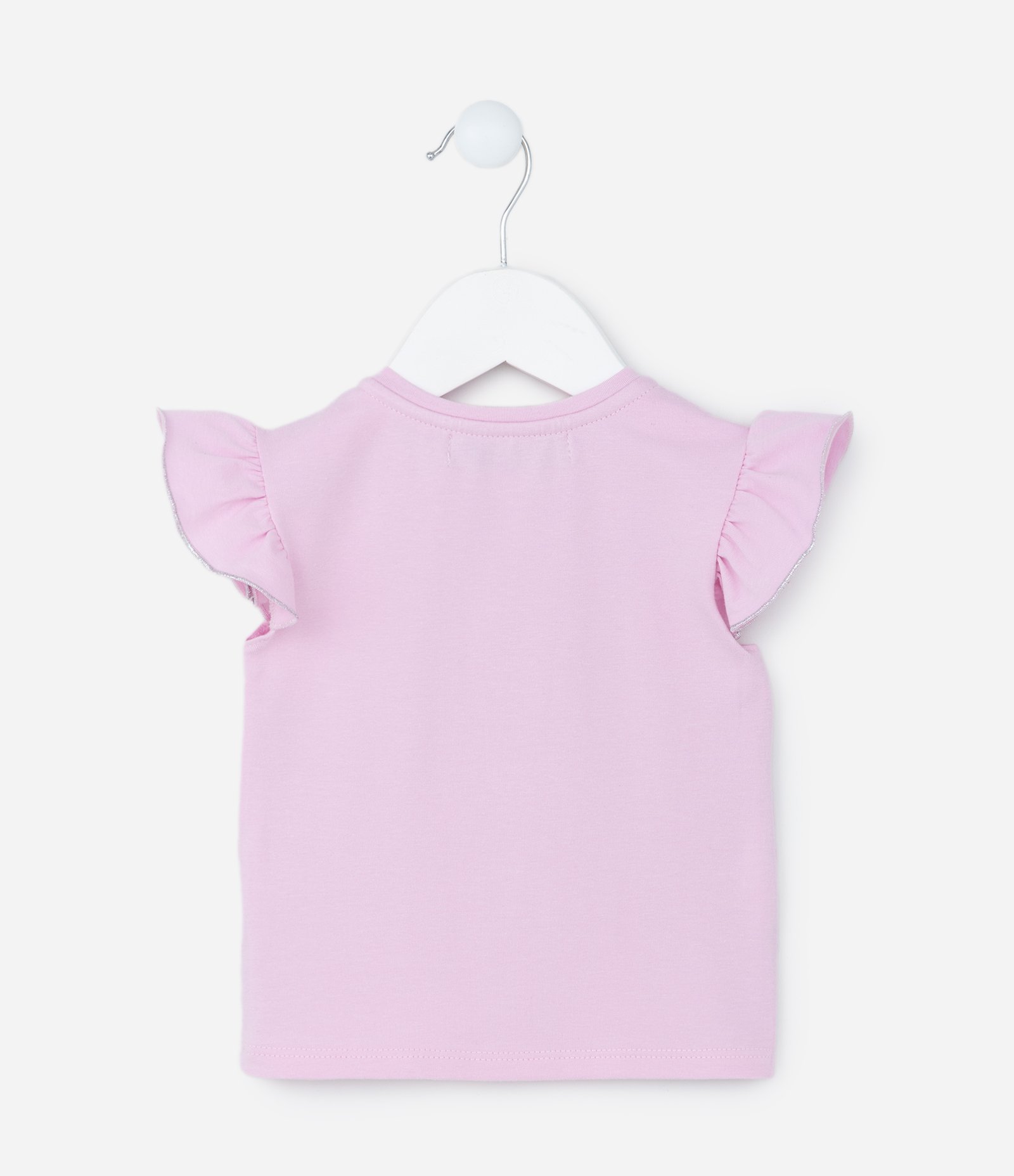 Blusa Manga de Babadinho Infantil com Estampa de Coelinha - Tam 1 a 5 anos Rosa 2