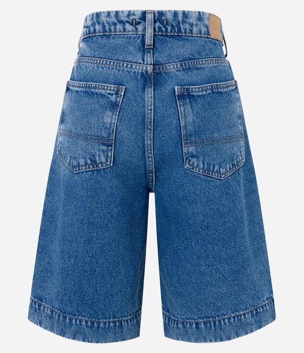 Bermuda Alongada Jorts Jeans com Bolsos Azul 7