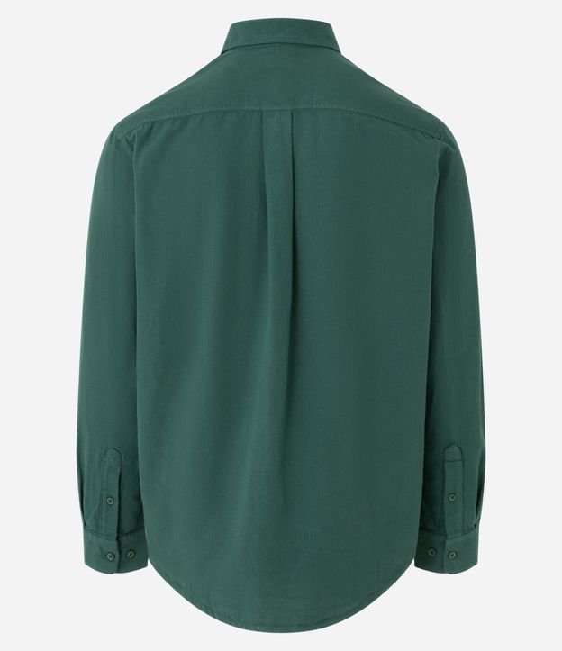 Camisa Regular em Oxford com Bolso Frontal Verde 7