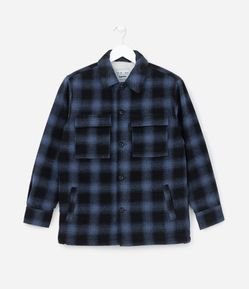 Jaqueta Infantil Pesada em Flanela Xadrez com Forro - Tam 5 a 14 anos