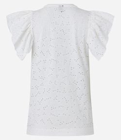 Blusa sem Manga em Meia Malha com Corações Vazados