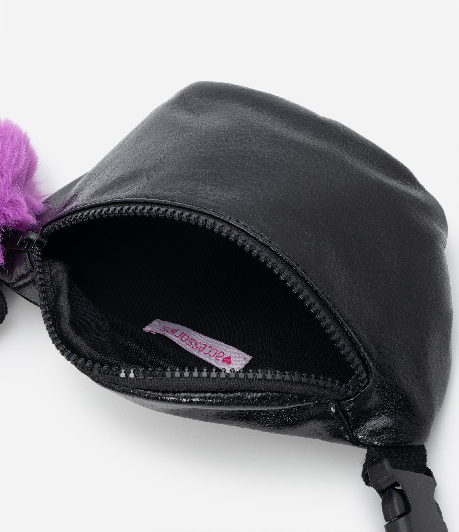 Pochete Infantil em Verniz com Pompom - Tam U Preto 3