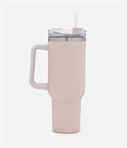 Copo Térmico Grande com Alça e Canudo