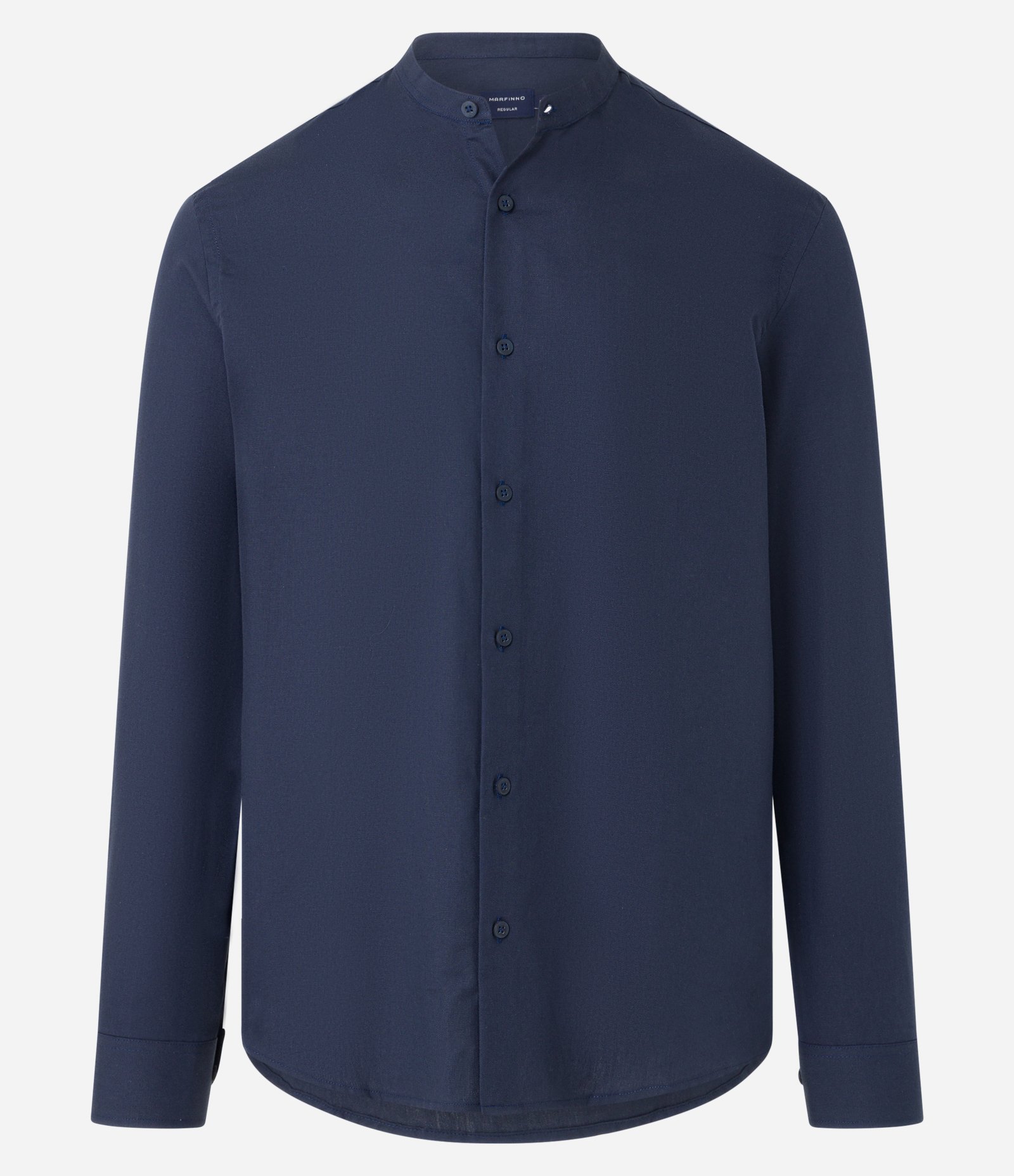 Camisa Regular Básica em Oxford com Gola Padre Azul Marinho 5