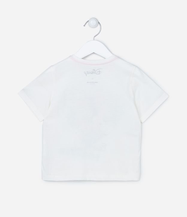Camiseta Manga Curta Infantil com Estampa da Minnie - Tam 1 a 6 anos Branco 2
