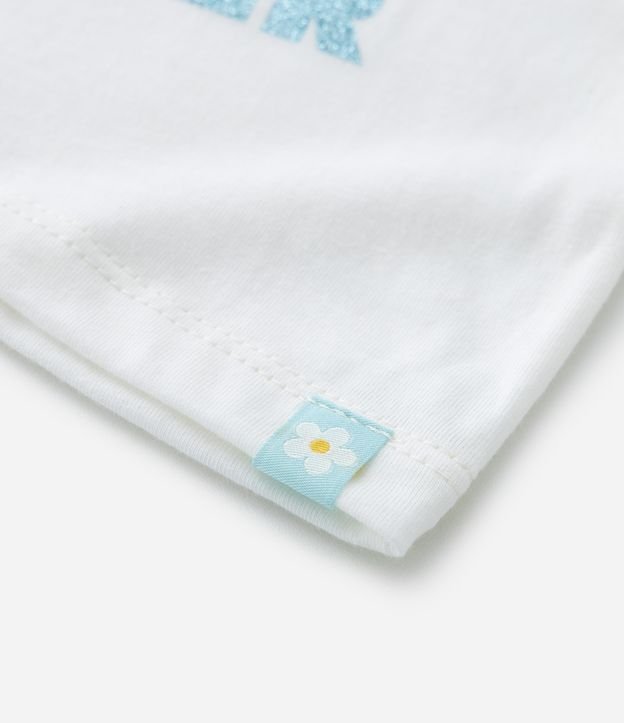 Camiseta Manga Curta Infantil com Estampa da Minnie - Tam 1 a 6 anos Branco 3
