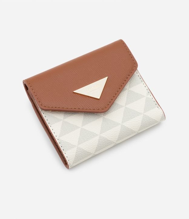 Carteira Envelope Pequena com Estampa de Triângulos