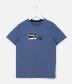 Camiseta Infantil com Estampa da NASA - Tam 7 a 14 anos
