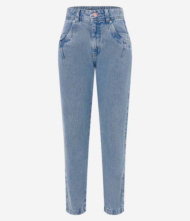 Calça Wide Leg Cintura Alta em Jeans com Bolsos com Pences Azul - Lojas  Renner