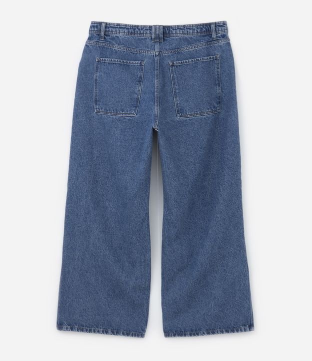 Calça Reta em Jeans com Bolsos Curve & Plus Size Azul 7