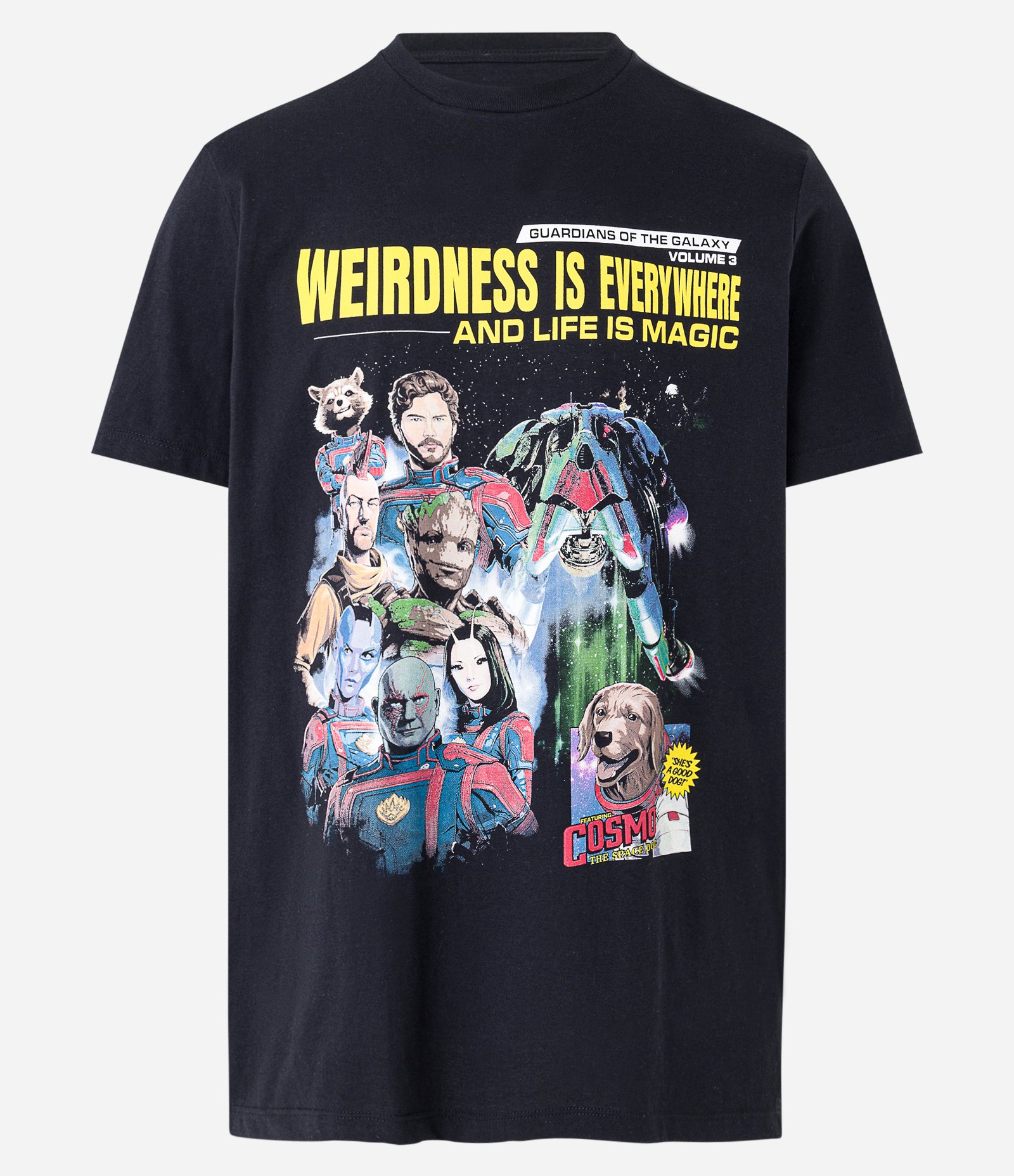 Camiseta Comfort em Meia Malha com Estampa Guardiões da Galáxia Preto 5
