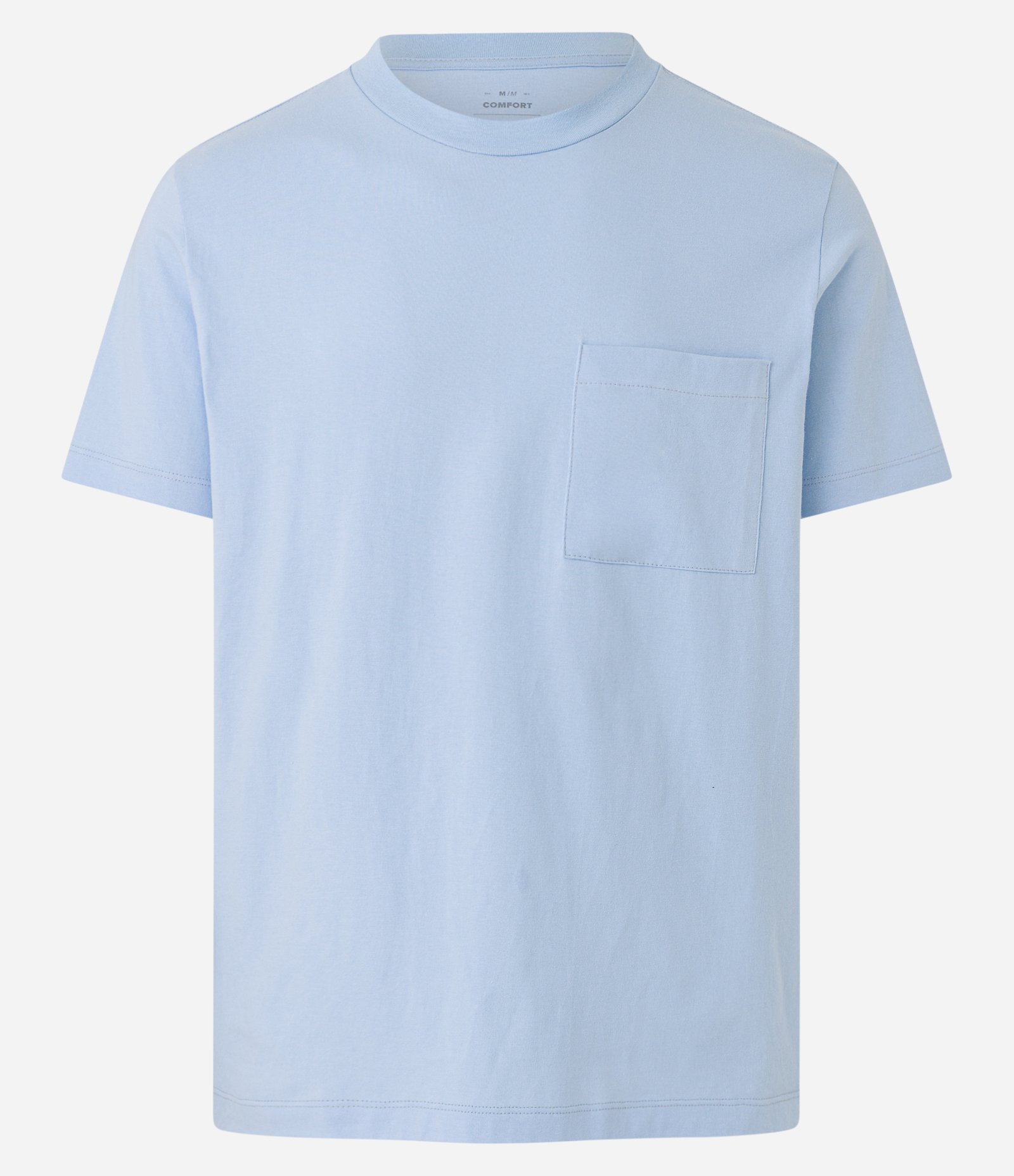 Camiseta Comfort em Meia Malha com Bolso Azul 5