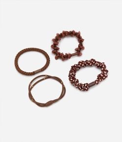 Kit 04 Borrachinha de Cabelo Modelo Variados