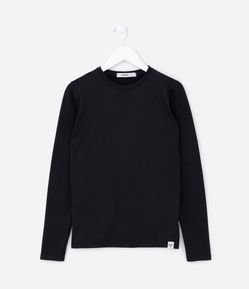 Blusa Infantil Térmica com Bordado Frontal - Tam 5 a 14 Anos