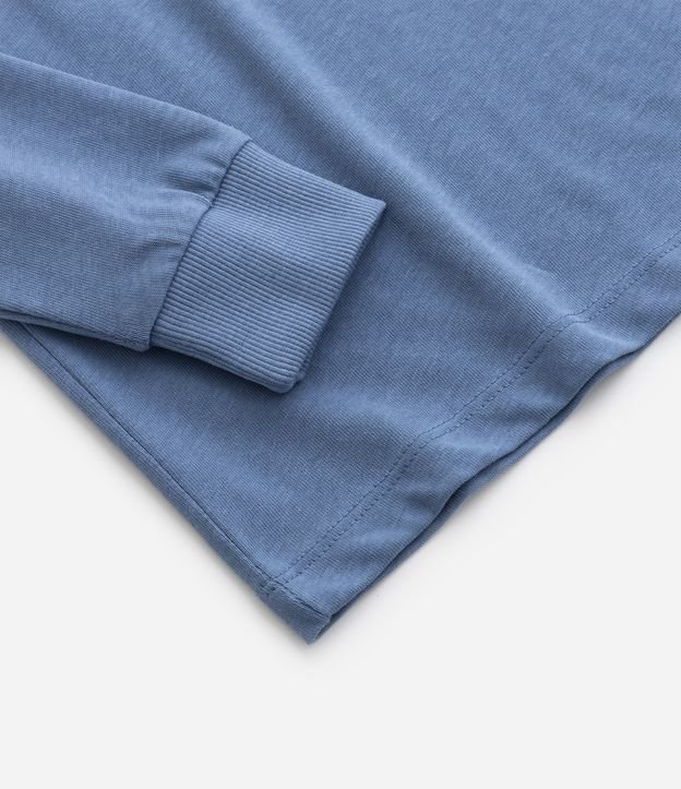 Camiseta Infantil Pesada com Textura - Tam 5 a 14 anos Azul 4