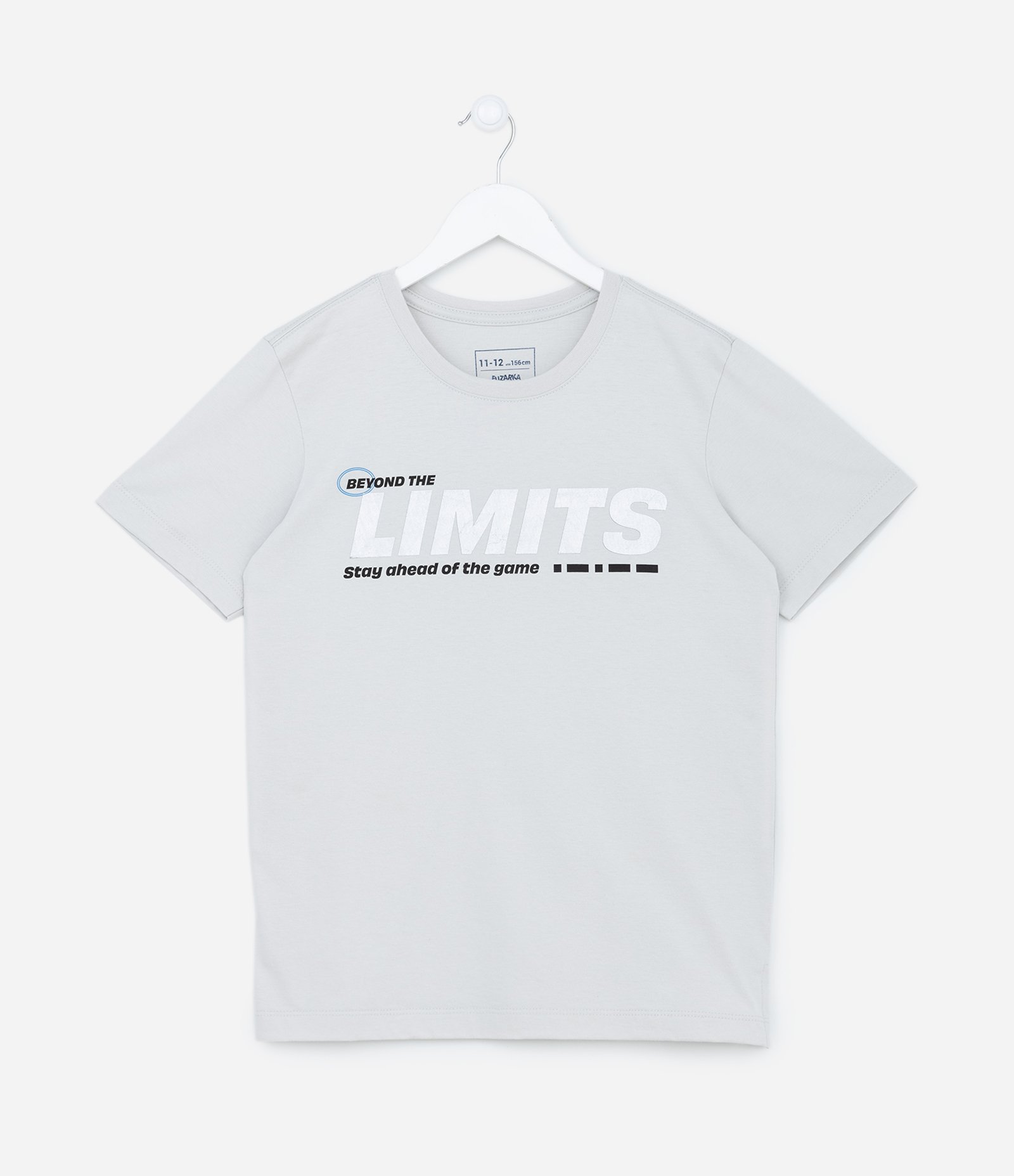 Camiseta Infantil com Estampa Limits e Foil - Tam 5 a 14 Anos Branco 2