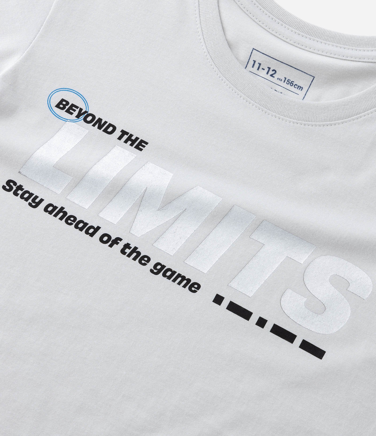 Camiseta Infantil com Estampa Limits e Foil - Tam 5 a 14 Anos Branco 5