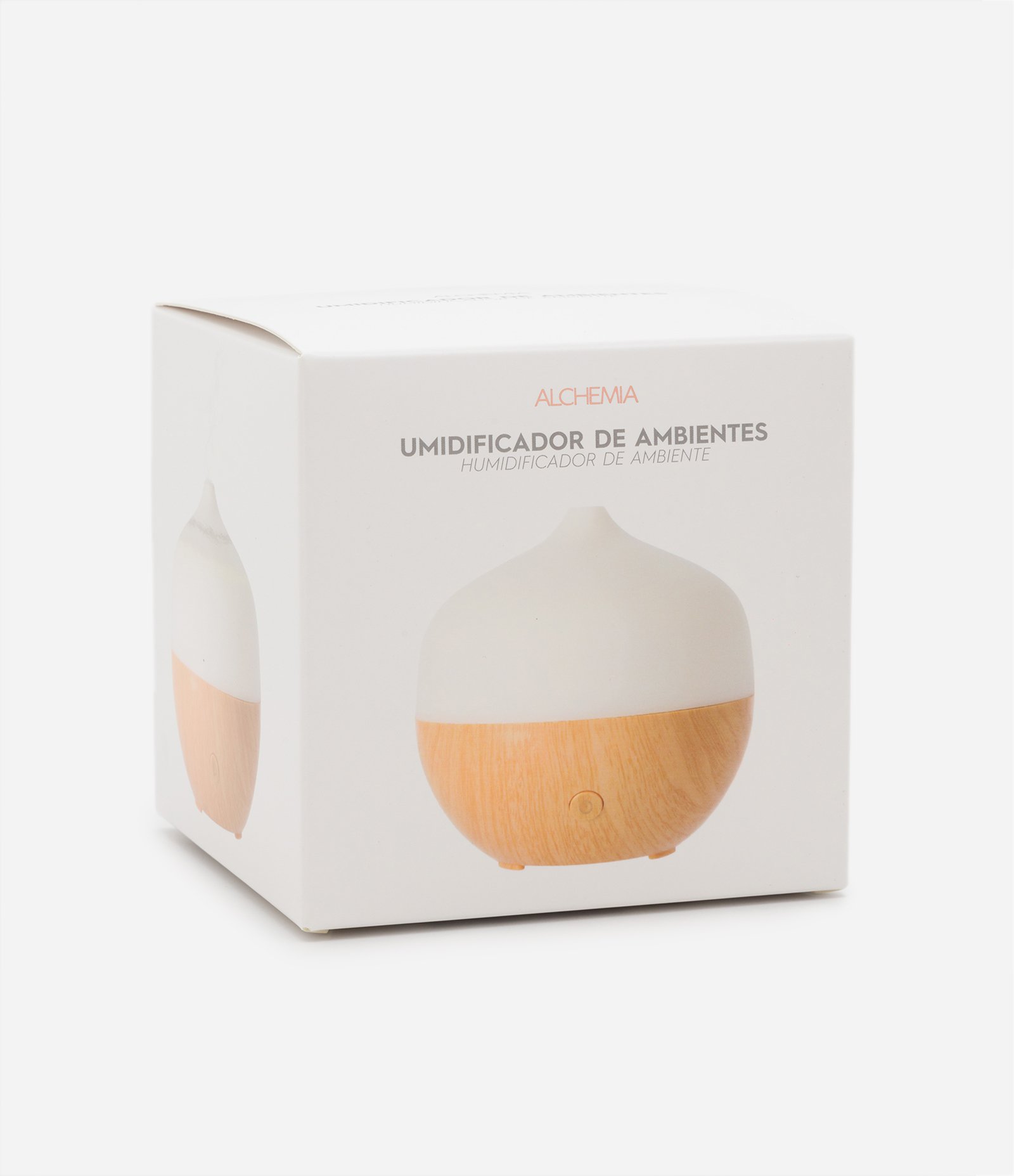 Umidificador de Ambiente Gota Medio Branco e Madeira Alchemia U 3
