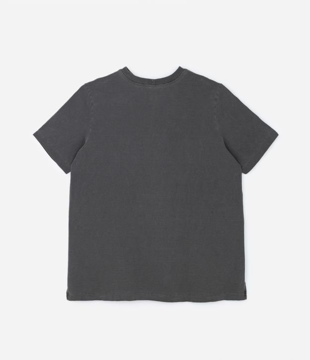 Camiseta Alongada em Algodão Estonado com Estampa Onça Glam Spirit Curve & Plus Size Cinza Estonado 6