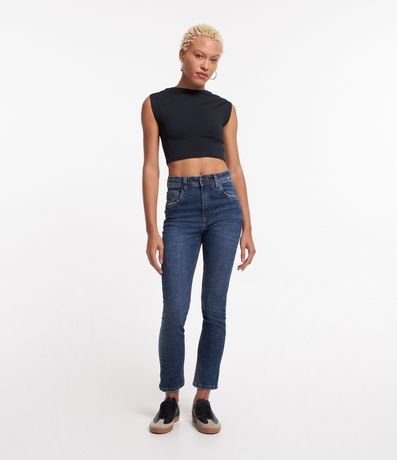 Calça Cigarrete em Jeans com Bolsos Calça Cigarrete em Jeans com Bolsos