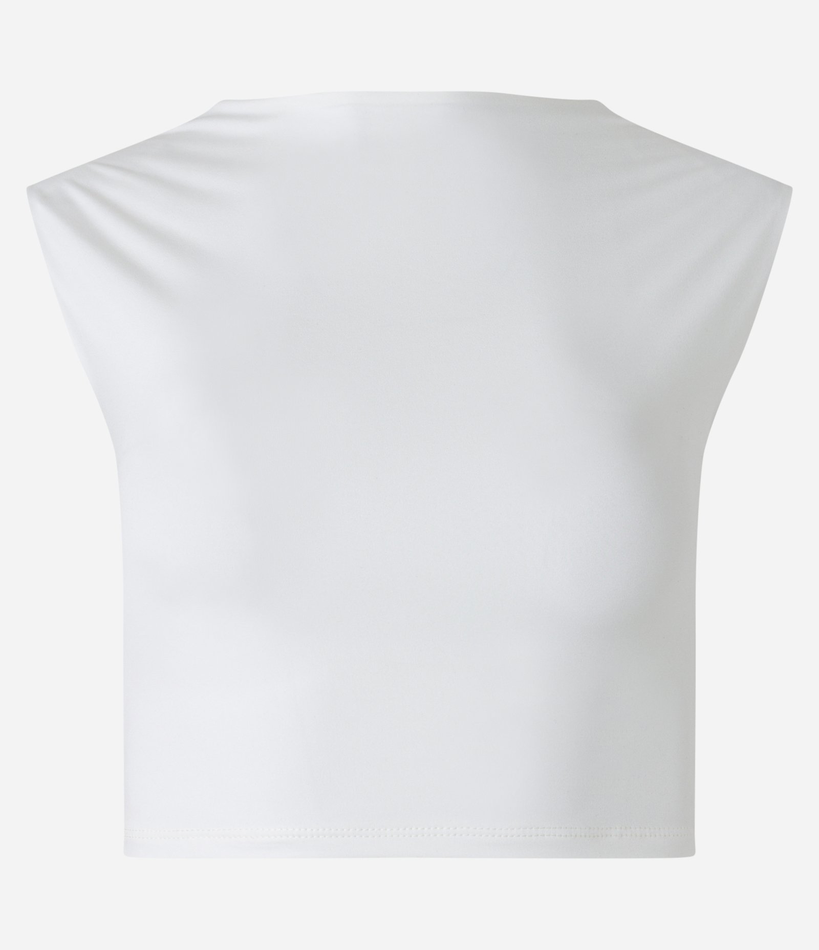 Blusa em Jersey com Costas Abertas e Sem Mangas Branco 5