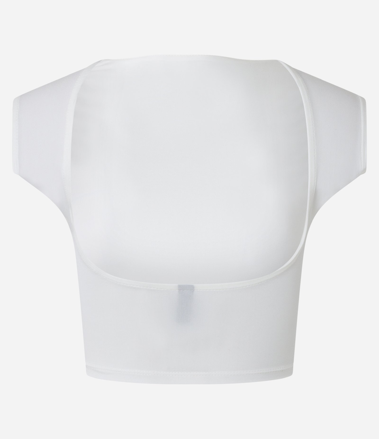 Blusa em Jersey com Costas Abertas e Sem Mangas Branco 6
