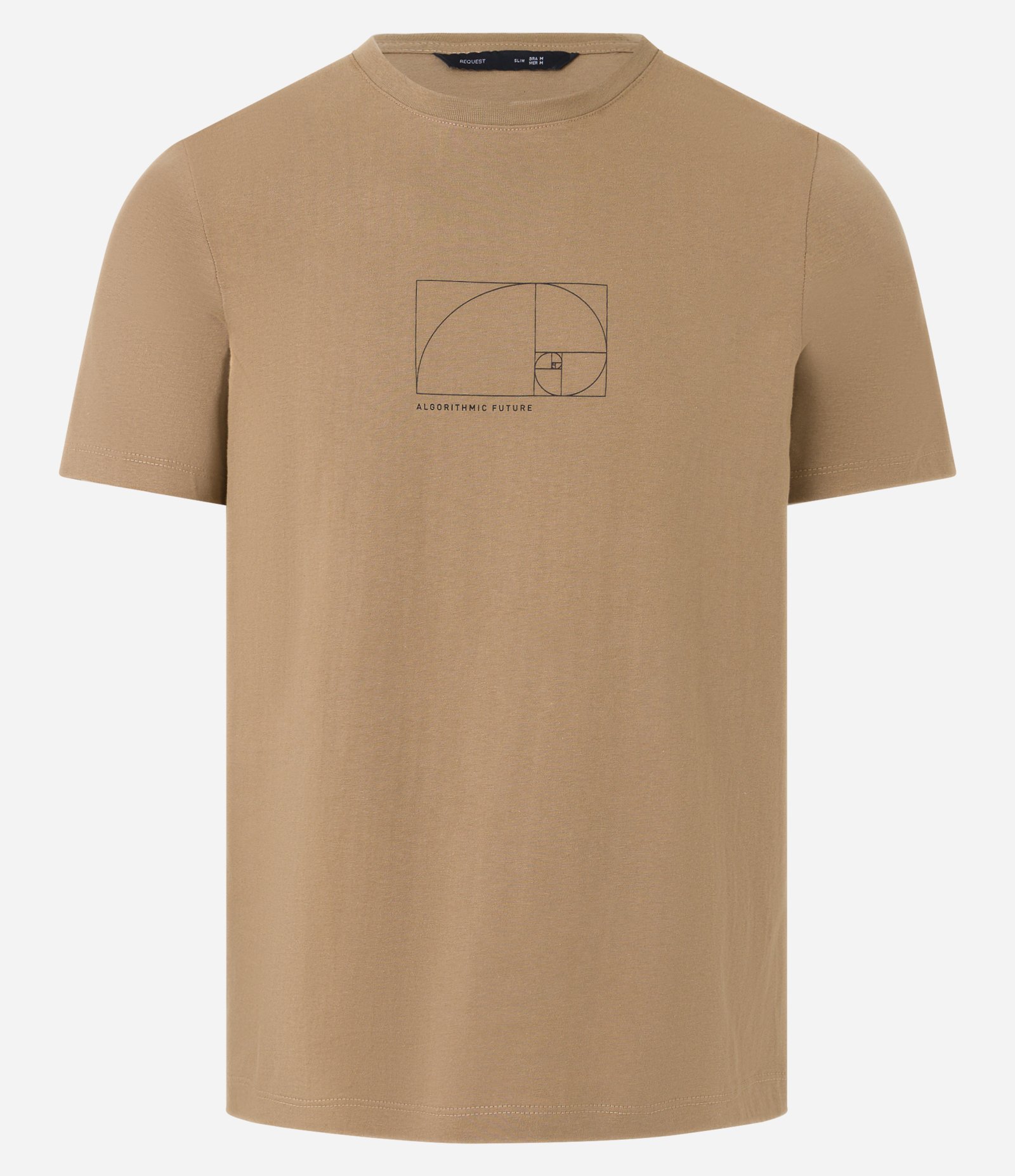 Camiseta Manga Curta com Estampa Geométrica Marrom 5