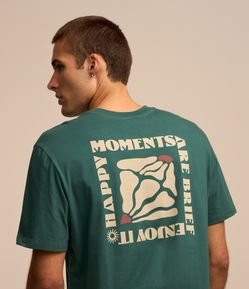 Camiseta Comfort em Algodão com Estampa Lettering