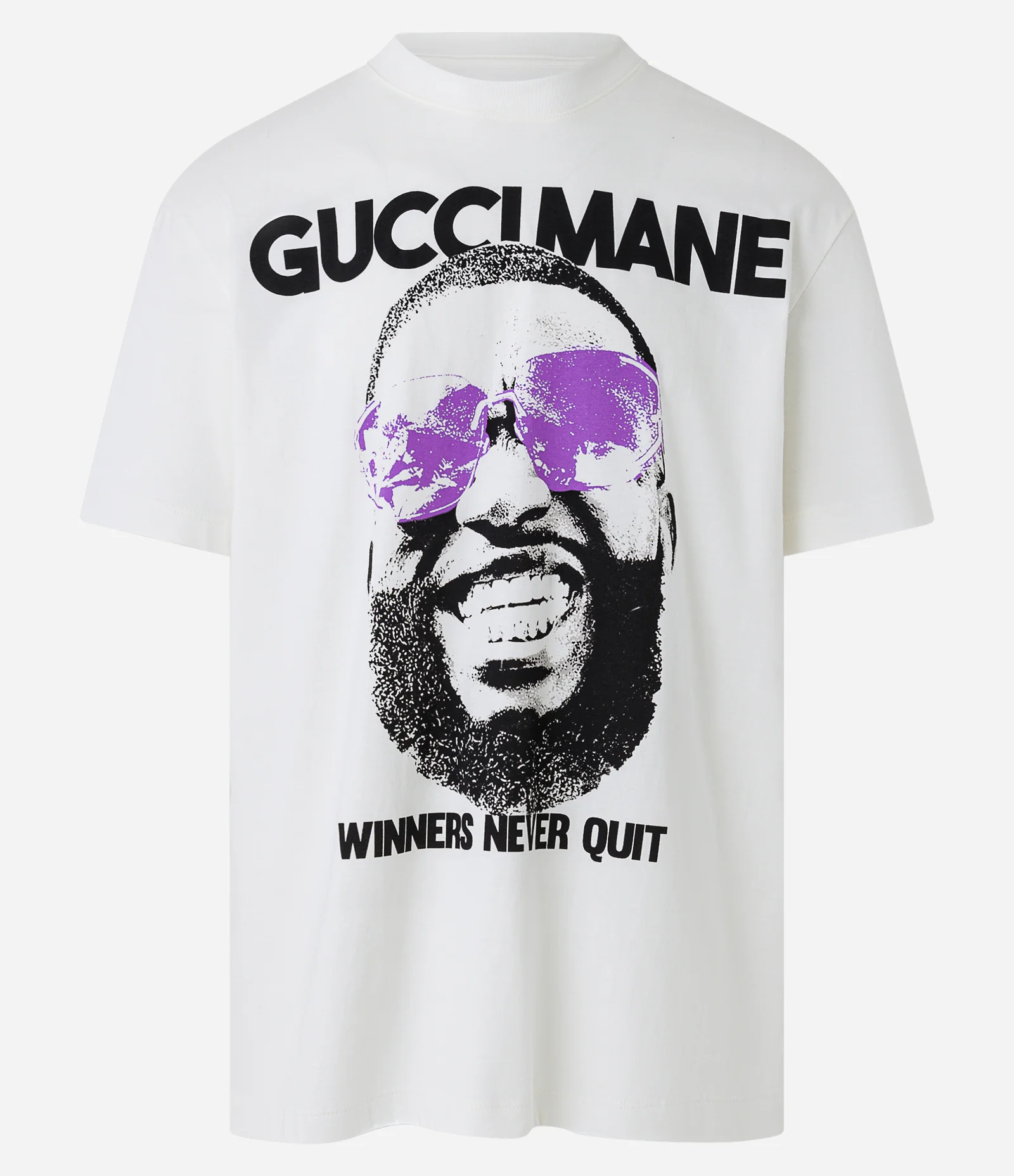 Camiseta Relaxed em Meia Malha com Estampa Gucci Mane Branco 1