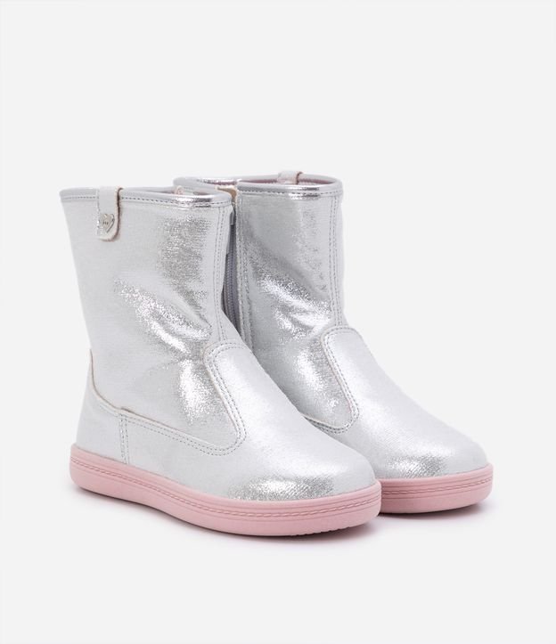 Bota Casual Infantil Metalizada - Tam 20 ao 25