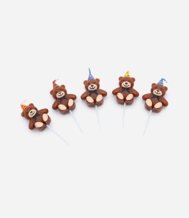 Kit Velas de Aniversário com Formato de Urso