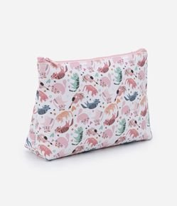 Nécessaire Trapézio com Estampa de Gatos