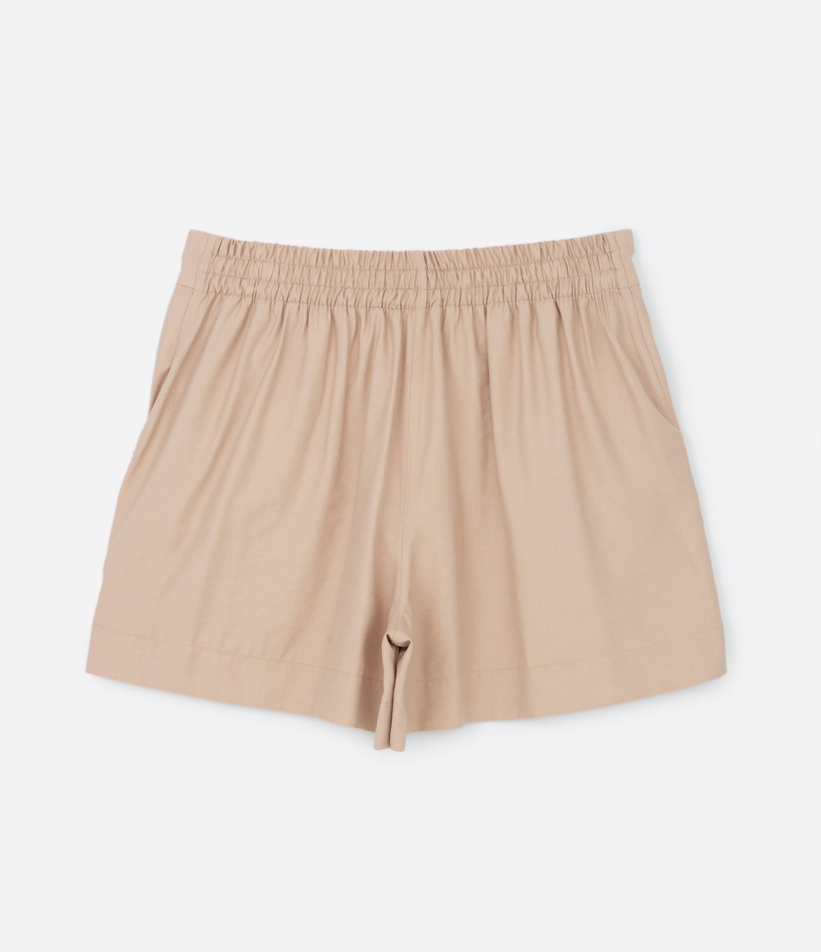 Short Alfaiataria com Bolsos com Lapelas Curve & Plus Size Bege 6