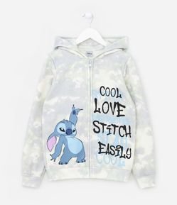 Jaqueta Moletom Infantil com Estampa do Stitch - Tam 5 a 14 anos